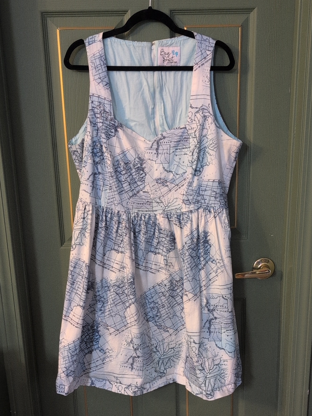 RARE Bea & Dot by Modcloth map print dress, size 2X